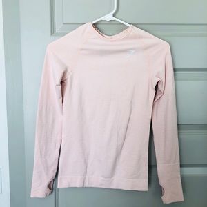 GymShark Vital Seamless Long Sleeve Tee - Blush